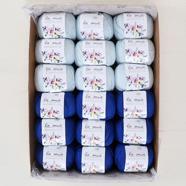 La Mia Mercerized Cotton Safir Seti - Resim 3