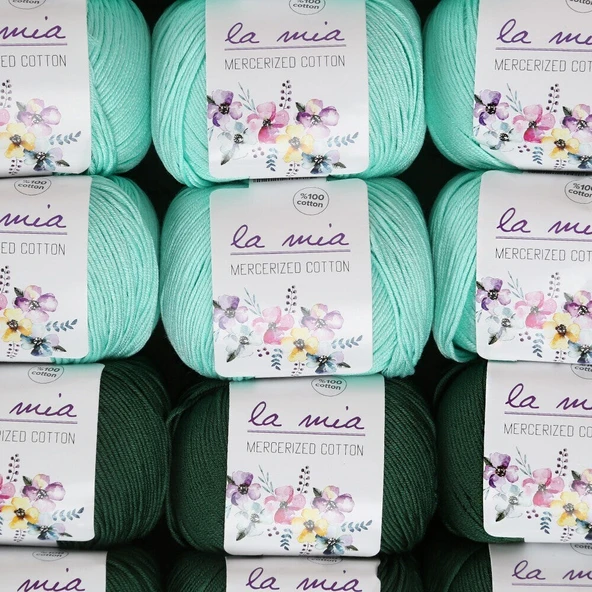 La Mia Mercerized Cotton Zümrüt Seti - Resim 4