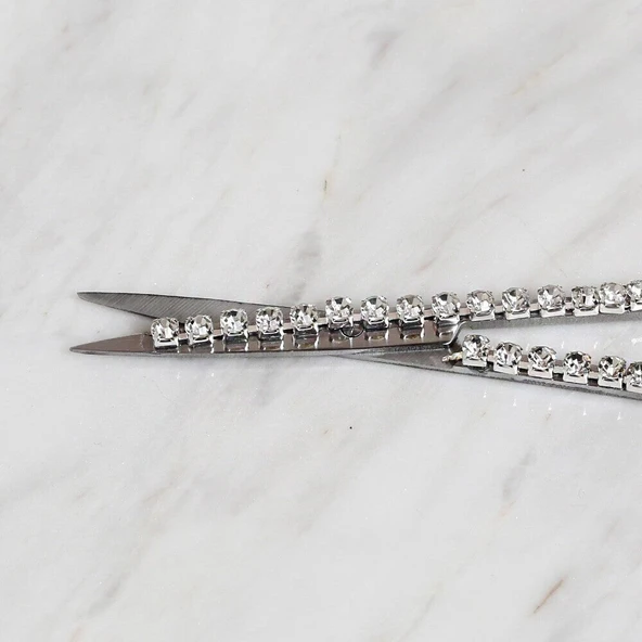 Loren Taşlı Söz Ve Nişan Makası - Altın - Resim 3