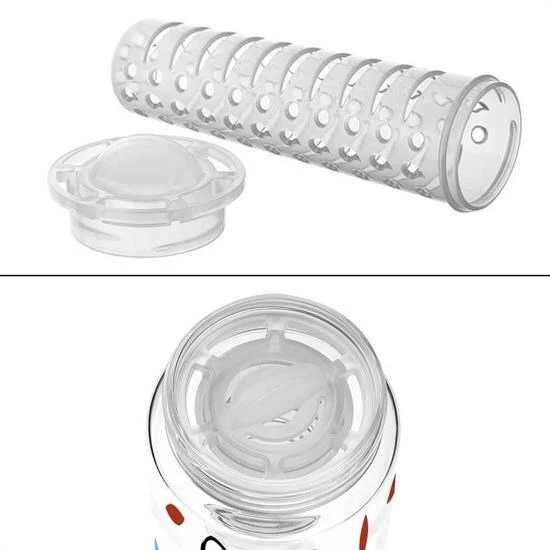 Tutma Saplı Kilitli Kendiliğinden Süzgeçli Kolay Taşınabilir Detoks Sporcu Diyet Matarası - Resim 7