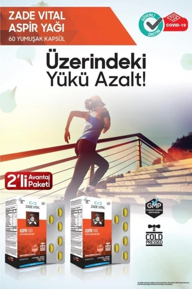 Zade Vital Aspir Yağı 60 Yumuşak Kapsül - Blister x2 (2'li Avantaj Paketi) ürün görseli