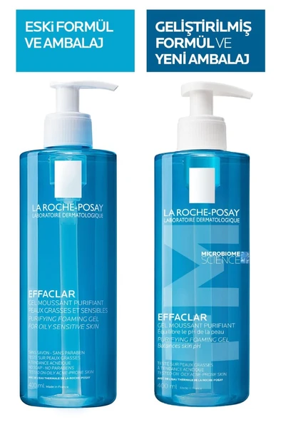 La Roche Posay Yağlı Ciltler İçin Cilt Bakım Seti : Effaclar Yüz Temizleme Jeli 400ml & Sıklaştırıcı Tonik 200ml - 2