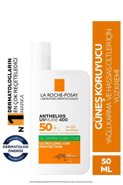 La Roche Posay Anthelios Uvmune 400 Oil Control Fluid Güneş Kremi Spf50+ 50ml ürün görseli