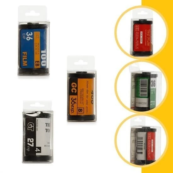 Dörtgen Fotoğraf Filmi Şeklinde Kürdanlık Kürdan Tutucu Kutu - Resim 6