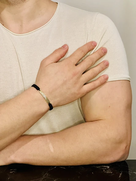 Erkek Bileklik Altın Kaplama Özel Tasarım Bileklik, Sevgiliye,arkadaşa Hediye ürün görseli