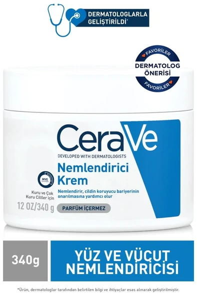 Cerave Moisturising Cream Kuru ve Çok Kuru Ciltler İçin 340 gr ürün görseli