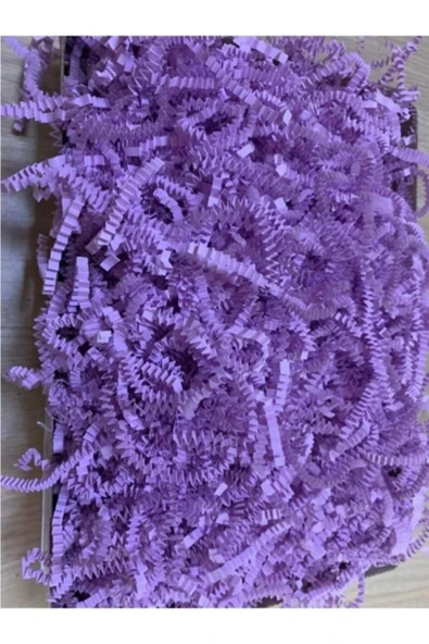 Enerji ambalaj Kırpık Z Zigzag Pelur Kırpıntı Kağıt 500 Gr Leylak Lila Renk Süs Dolgu Malzemesi Lilac Paper ürün görseli