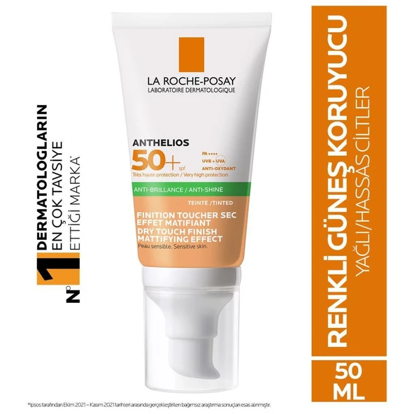 La Roche Posay Anthelios XL Anti-Shine Tinted Dry Touch Gel Cream SPF50+ 50 ml - 1