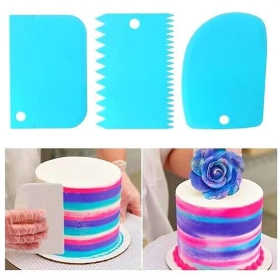 Pasta Hamur Şekillendirici Spatula Kesici Kazıyıcı Dekoratör Set - Resim 5