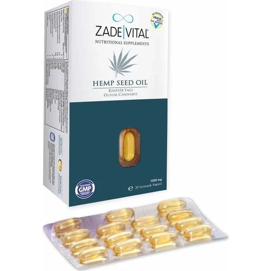 Zade Vital Kenevir Tohumu Yağı 1000 mg 30 Kapsül - Resim 2