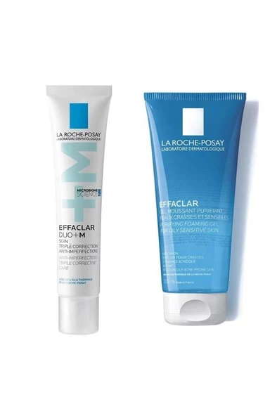 La Roche Posay Effaclar Gel 200 ML + Duo 40 ML Cilt Kusuru Karşıtı Set - Çanta - 2