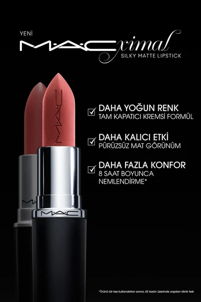 M.A.C M·A·CXIMAL Silky Matte Lipstick Nemlendirme Etkili Yoğun Renk Sağlayan Ruj - Taupe