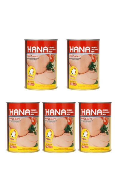 Hana Konserve Piliç Salam 380 g x5 Adet ürün görseli