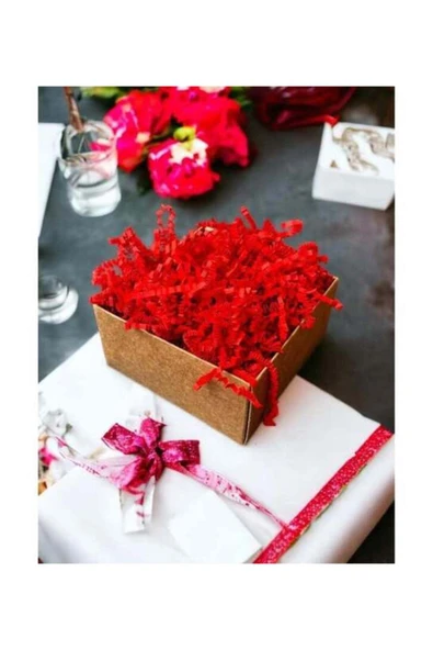 Enerji ambalaj ZigZag Kırmızı Pelurr Kırpıntı Kağıt 100 gramm 1 - Resim 2