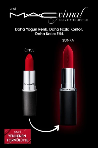 M.A.C M·A·CXIMAL Silky Matte Lipstick Nemlendirme Etkili Yoğun Renk Sağlayan Ruj - Taupe - 4