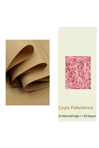 Enerji ambalaj 70x100 Kraft Kağıt 20 Adet + 1 KG kırpıntı kağıt ürün görseli 1