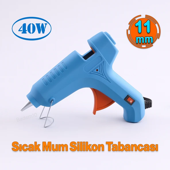 11 mm 40W Sıcak İnce Mum Silikon Tabancası 190°C Hızlı Isınan Güçlü Yapıştırıcı Tabanca Ergonomik - Resim 2