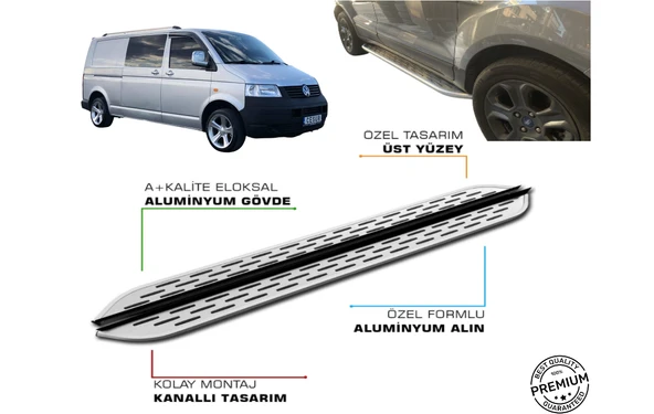 T5 TRANSPORTER CİTY VAN UZUN ŞASE ARACA ÖZEL PRV1 YAN BASAMAK 2003 2004 2005 2006 2007 2008 2009-10 ürün görseli 1