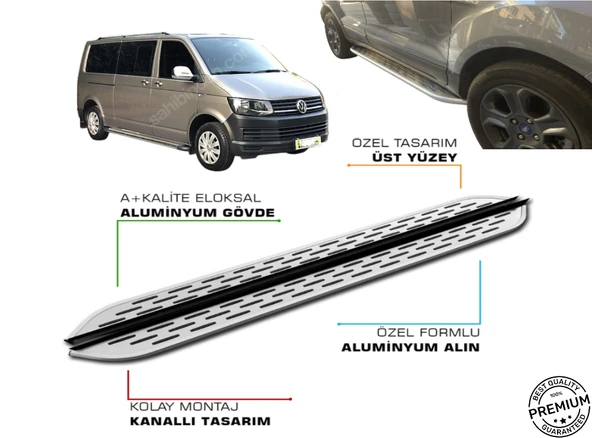 T5 CAMLI VAN UZUN ŞASE ARACA ÖZEL PRV 1 YAN BASAMAK 2011 2012 2013 2014 2015 ürün görseli 1