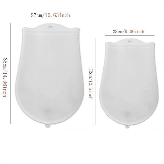 Orta Hamur Torbası Silikon Şeffaf Hamur Yoğurma Torbası Ekmek Makarna Mantı  Hamuru Kolay Yo - Resim 4