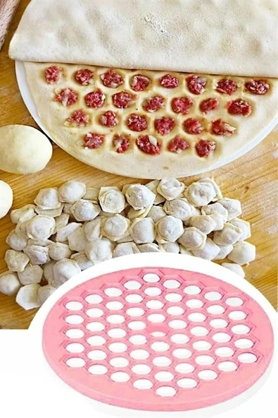 61 Bölmeli Petek Şekilli Pratik Mantı Kesici  Açma Kalıbı Mantımatik - Resim 8