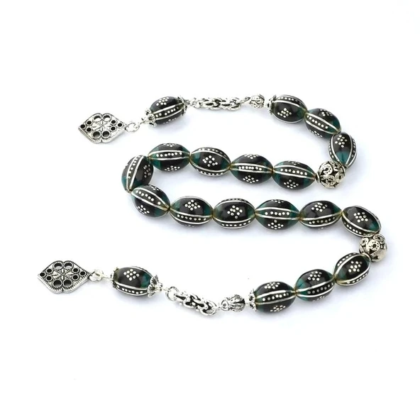 Beyzi Kesim Galalith ve Oltu Taşı Karpuz Baklava İşleme Zaza Tespih ürün görseli 1