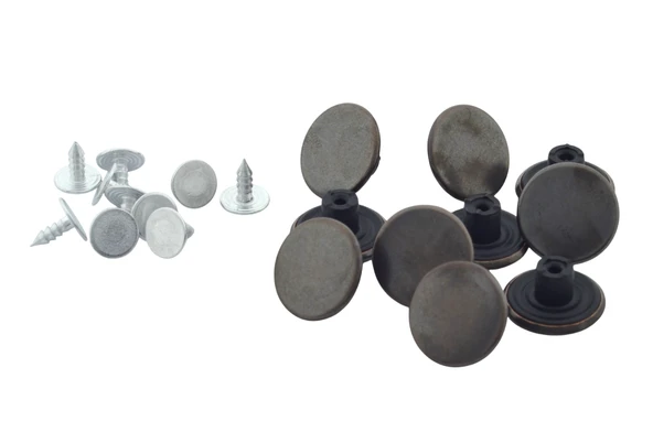 Büyük Boy 10 Adet Kot Pantolon Düğmesi, Jean Düğmesi Düz Koyu Grı Antrasit Renk 17mm