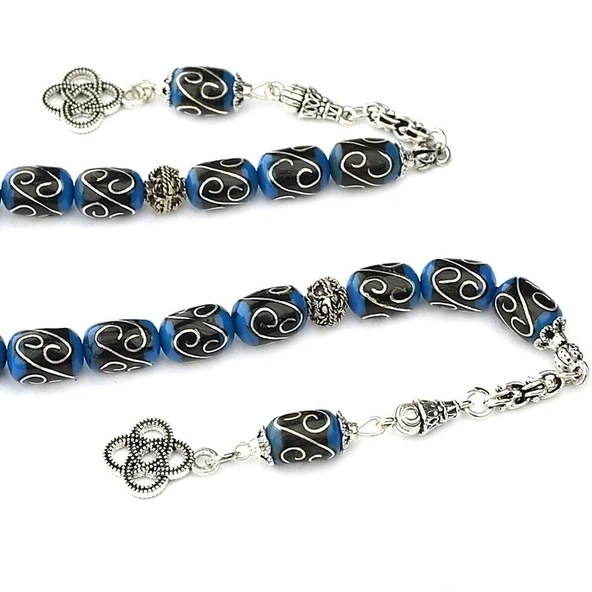 Kapsül Kesim Galalith ve Oltu Taşı Zaza Tespih ürün görseli 1