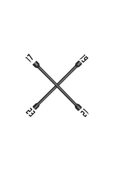 Oto 4 Lü Bijon Anahtarı Seti 17-19-21-23 Mm | Araç Lastik Sökme Anahtarı Siyah Renk ürün görseli