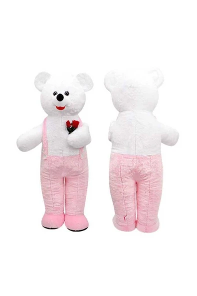 Selay Toys Çiçekli Tulumlu Ayakta Duran Ayıcık 75 Cm Pembe ürün görseli
