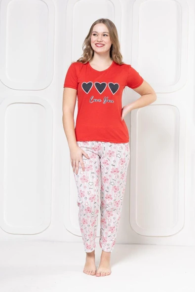 MORESUN Baskılı Pijama Takım - 5