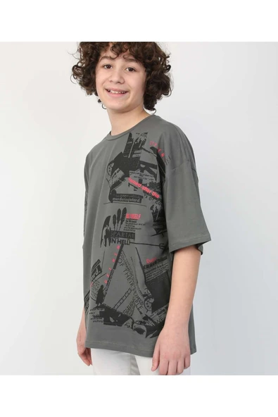 MORESUN Erkek Çocuk Tişört %100 Coton - Resim 2