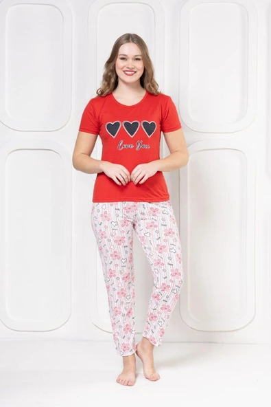 MORESUN Baskılı Pijama Takım - 3