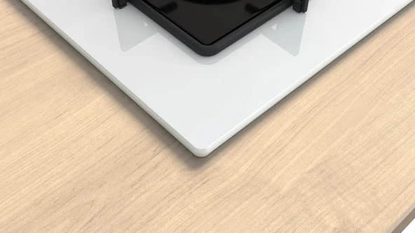 Bosch POP6C2P30O Sert Cam Ankastre Ocak Beyaz - Resim 3