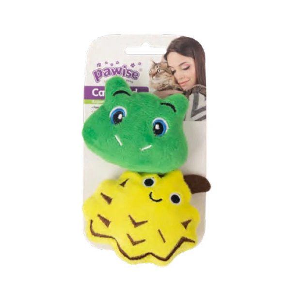 Pawise Örgü Kedi Oyuncağı Kurbağa - Ananas ürün görseli