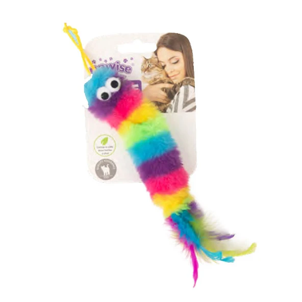 Pawise Örgü Kedi Oyuncağı Gökkuşağı Kurtçuk ürün görseli