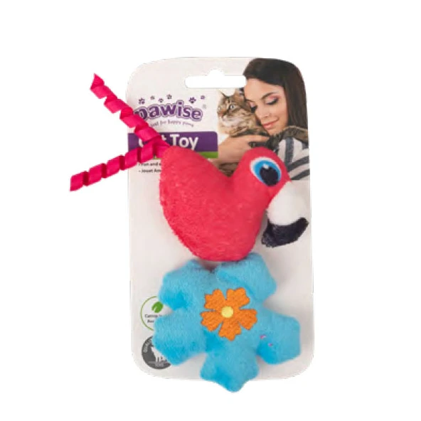 Pawise Örgü Kedi Oyuncağı Kuş - Çiçek ürün görseli