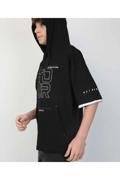 MORESUN Erkek Çocuk Kapüşonlu Tişört - Resim 4