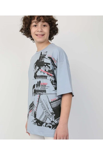 MORESUN Erkek Çocuk Tişört %100 Coton - Resim 3