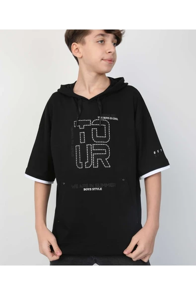 MORESUN Erkek Çocuk Kapüşonlu Tişört ürün görseli