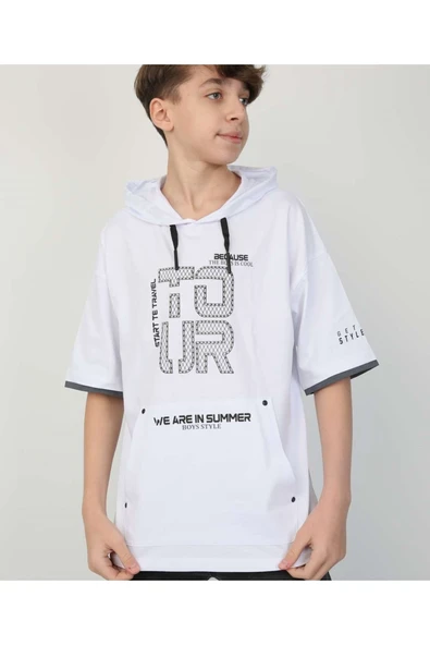 MORESUN Erkek Çocuk Kapüşonlu Tişört ürün görseli