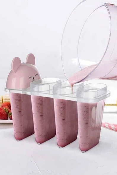 4'lü Kolay Şekillendirici Sevimli Çocuk Meybuz  & Dondurma Kalıbı AP-9179 - Resim 7