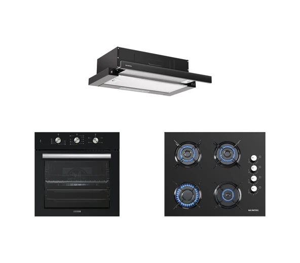 Kumtel Siyah B66 - SF2 - KO-40TAHDF - DS6-905S Siyah Ankastre Set ürün görseli