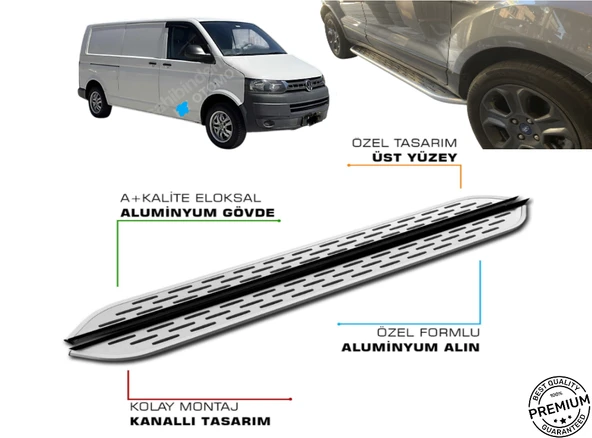 T5 TRANSPORTER PANEL VAN UZUN ŞASE ARACA ÖZEL PRV1 YAN BASAMAK 2011 2012 2013 2014 2015 ürün görseli 1