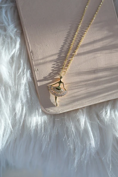 MORESUN Balerin Çelik Kolye - Resim 3