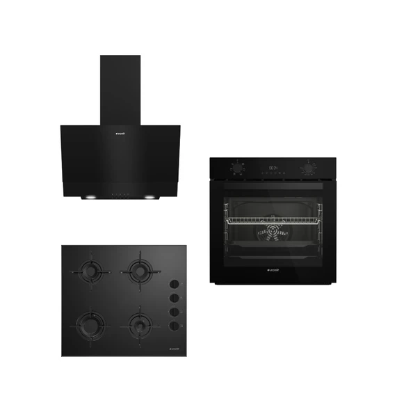 Arçelik AFC330 S - Ocd 601 ES - ADE605S Black Star Siyah Ankastre Set ürün görseli