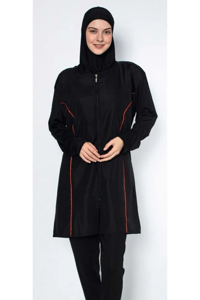 Moarex Moresun likralı biyeli uzun tunik tesettür mayo ürün görseli