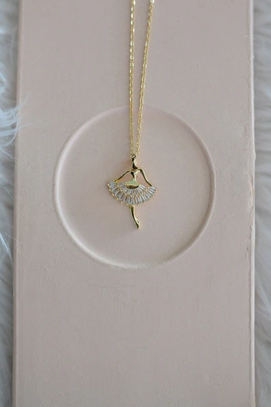 MORESUN Balerin Çelik Kolye - Resim 4