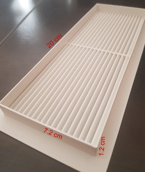 Kapı Altı Menfez Kapak 22X8,5    1 çift (2 adet) Gri - Resim 2