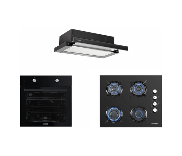 Kumtel B66-S2 -KO-40 TAHDF - DS6-905 S Siyah Ankastre Set ürün görseli